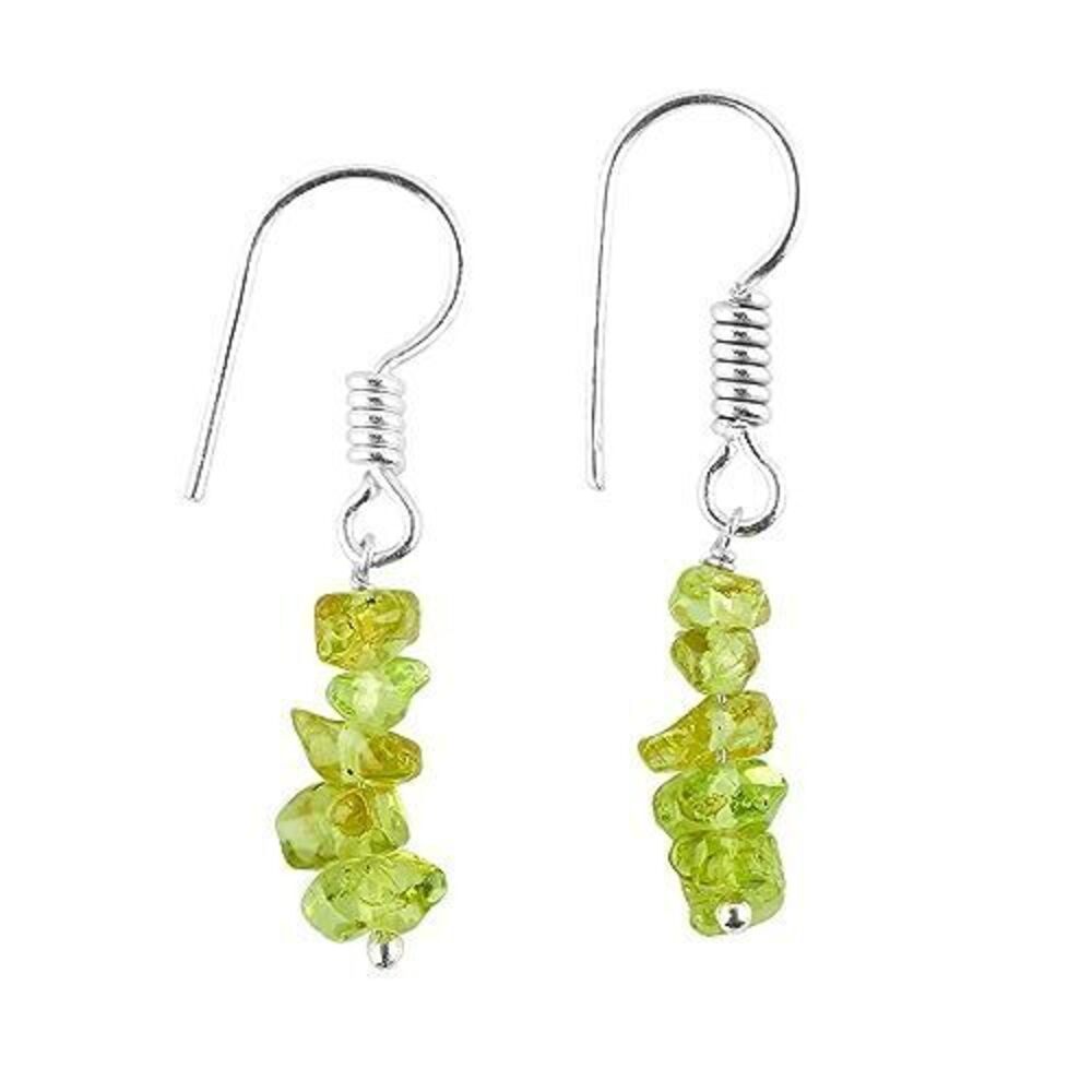 8697 Handmade Peridot Chips Earrings – Genuine Peridot – Renewal &